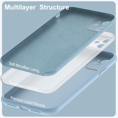 Coque iPhone 11 silicone bleu avec protège-écran verre trempé