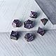 Metall DND Würfel Set 7 Blatt DND Würfel Polyeder D20 D12 D10 D% D8 D6 D4 für Dungeons & Dragons RPG Brettspiele Tischspiele RPG MTG Spiele