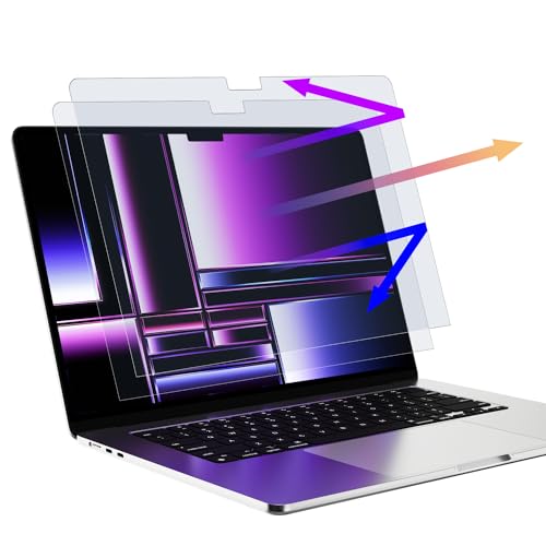 Image of Mamol 2 Pack Anti Blue Light Screen Protector for MacBook Pro 16 Inch (2021-2026, M1, M2, M3, M4, M5), Eye Protection, Anti Glare