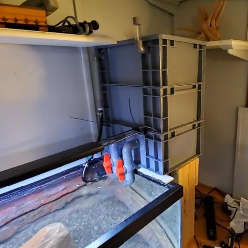 Kit filtro esterno per acquario - Sistema di filtraggio a 3 livelli per il ciclo dell'acqua di acquari e laghetti, facile da pulire, non richiede pompa né materiali filtranti, ideale per acqua dolce