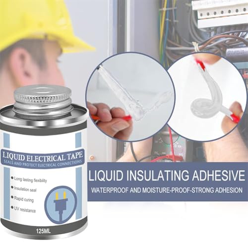 Cmeilau Rivestimento In Gomma Isolante Liquido, Colla Ignifuga Resistente Alle Alte Temperature, Nastro Elettrico Liquido Nero, Nastro Isolante Liquido Per Isolamento Elettronico (Bianco) - 2