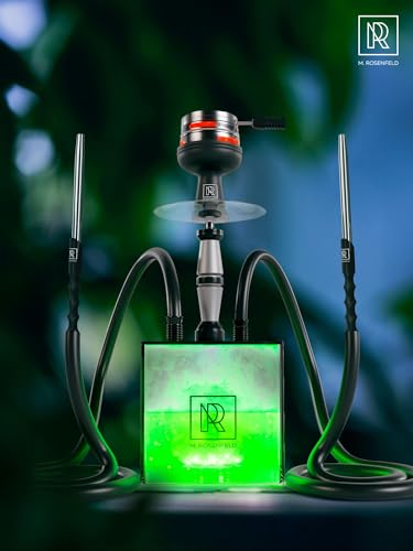 Image of M. ROSENFELD Hookah Hose with Hookah Adapter & Mouthpiece - Cleanable Hookah Hose Silicone (60 in) and Convenient Aluminum-Made Mouthpiece (15 in) Modern Hookahs & Accessories and Hookah Hoses