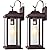 Roravilila Dusk to Dawn Outdoor Wall Sconces Bronze 2-Pack 17 Inch Large, IP65 Waterproof Exterior Light Fixtures Porch Lights Brown with Clear Tempered Glass E26 Outdoor Light Fixture Anti-Rust