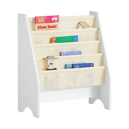 SoBuy Bibliothèque Enfant Rangement Jouet Enfant avec 4 Poches Tissu Étagère Chambre pour Jouet...