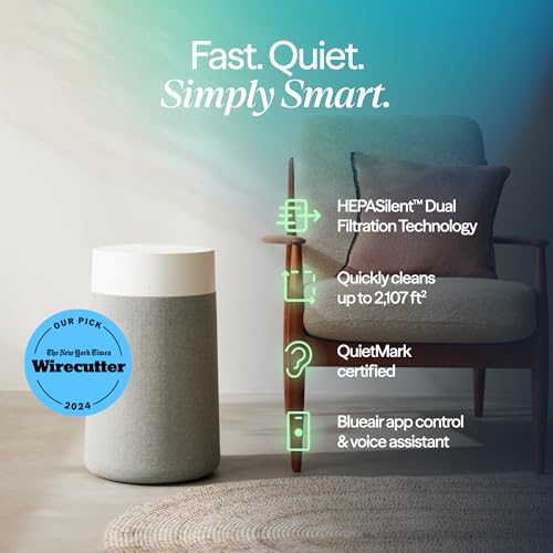 BLUEAIR Air Purifiers for Medium Rooms, Bedroom, Kitchen, Cleans 1,858 sqft in one hour, HEPASilent Smart Air Cleaner for Home, Pets, Allergies, Virus, Dust, Mold, Smoke - Blue Pure 311i Max - Image 4