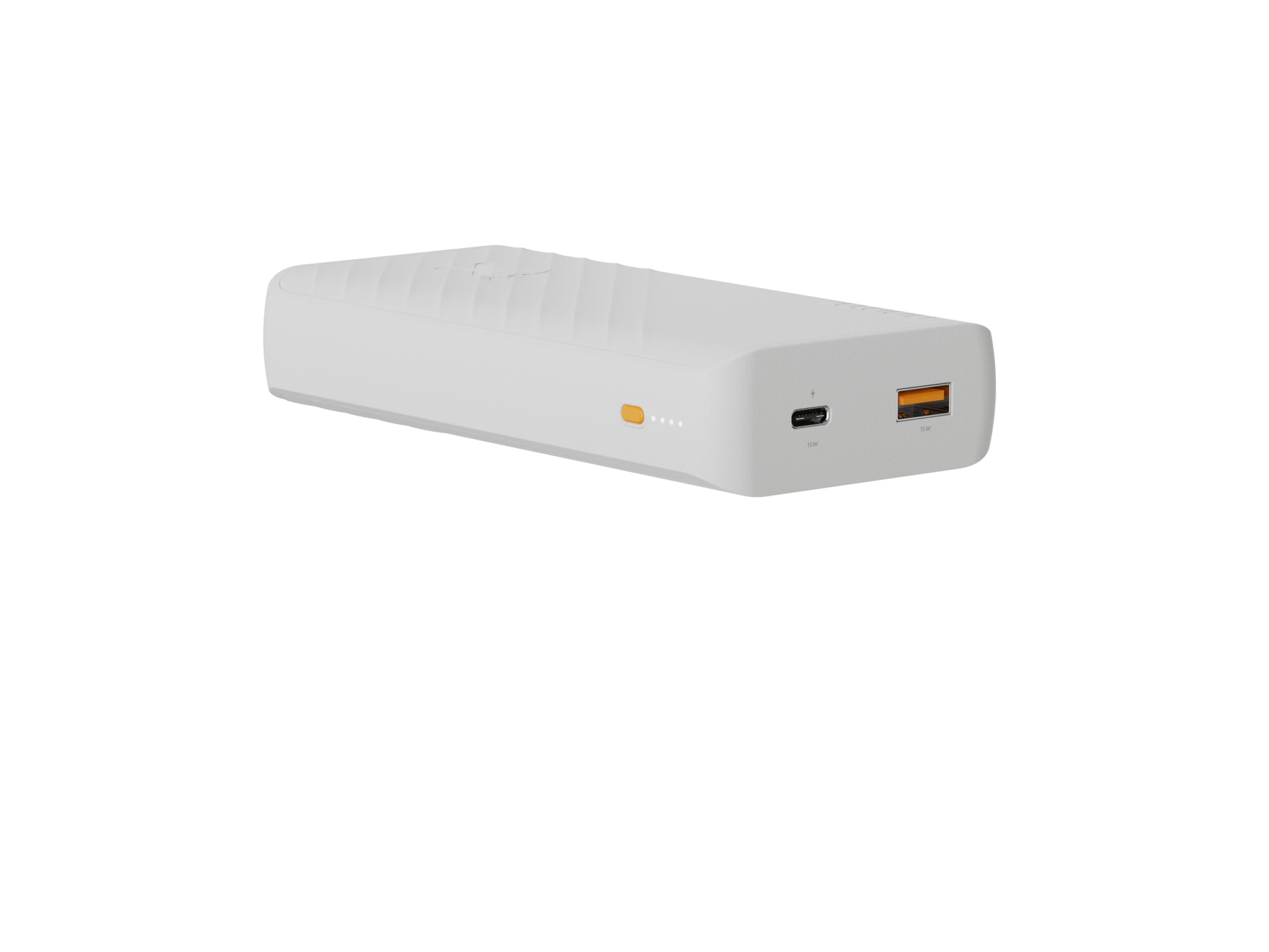 Xtorm power bank, 20.000mAh, 15W, porte USB-C e USB-A, fast charge, bianco | Adatto per Smartphone, tablet, auricolari e dispositivi compatibili, compatta, funzione pass-through, plastica 100% riciclata