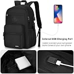 Black Backpack for Men and Women, Backpack for School Teens Boys and Girls, Lightweight Casual High School Bookbag