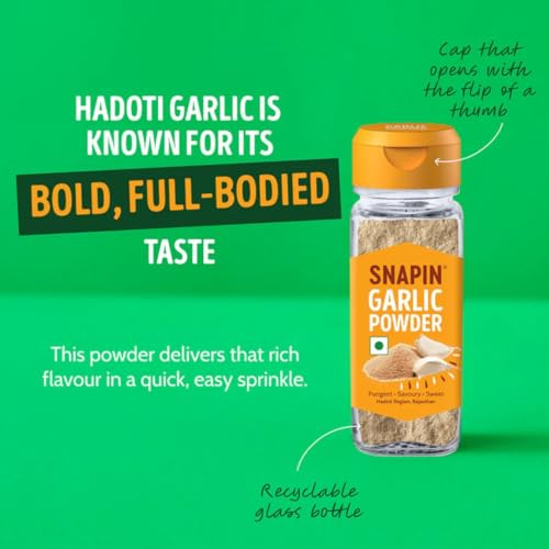 Image of Snapin Garlic Powder & White Onion Powder (50g+50g) | Ready to use | Sourced From Rajasthan & Gujarat | Zero added Colours, Fillers & Preservatives | Pack of 2