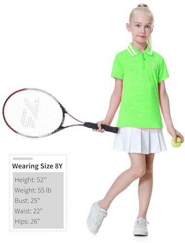 Image of EXARUS Girls Golf Polo Tennis Shirts Sleeveless Kids V-Neck Tank Tops | Equestrian UPF 50+ Quick Dry Clothes