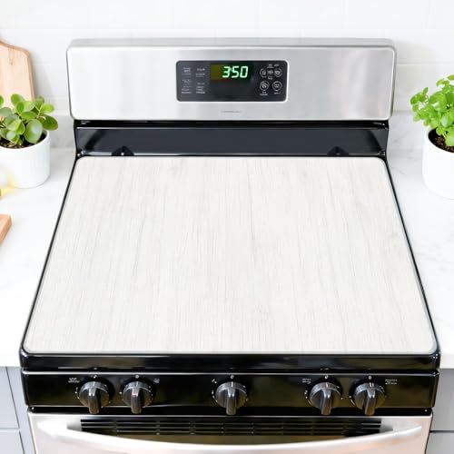 Stove Top Covers for Electric Stove 28"x20" White painted old