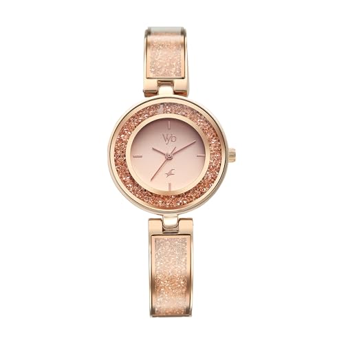 Fastrack Vyb Starlet Quartz Analog Light Pink Dial Rose Gold Alloy Strap Watch for Women-FV60053WM02W (B0DDKBZ7V6) Amazon Price History, Amazon Price Tracker