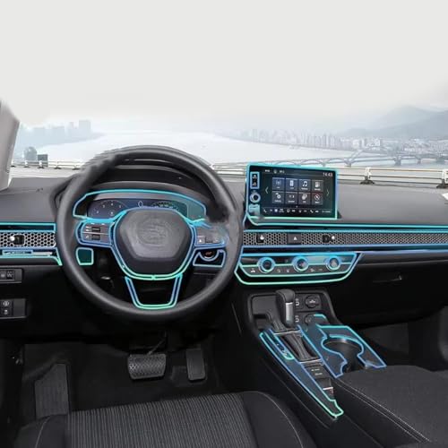 Film TPU transparent Honda Civic 11 Hybrid : protection tableau de bord 2022-2025