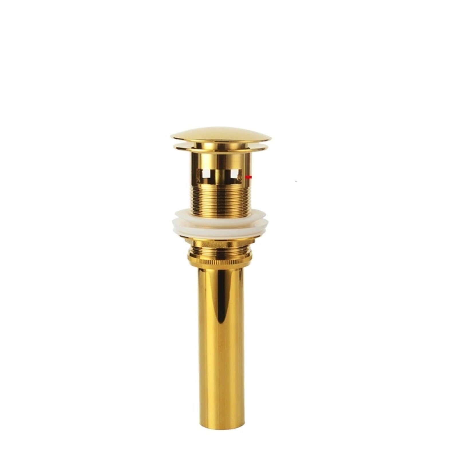 Pop Up Clack, Pop Up Sink Plug Replacement Brass Bathroom Basin Drain Valve Bounce Filter Multicolor(Golden Overflow)