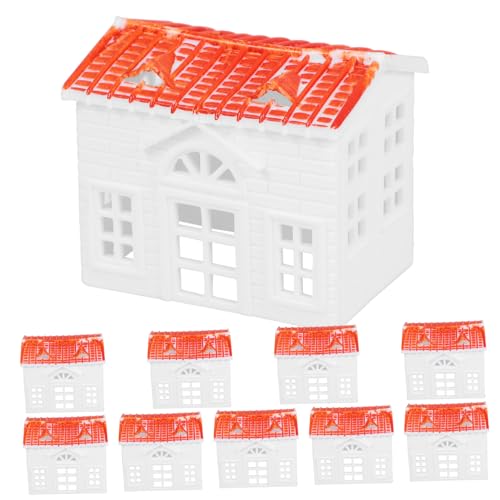 DOITOOL 10pcs Small Villa DIY Model Decor Simulation Building Models for Landscape Decoration Compact Elegant Craftsmanship Safe and Smooth Edges for Table Use