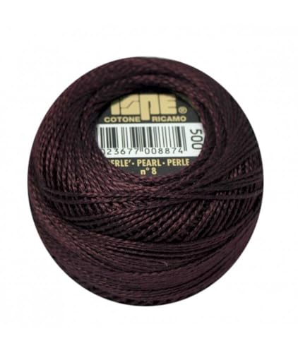 ISPE - Filo di cotone perlato, n. 8, 100% cotone, 10 g, 82 m