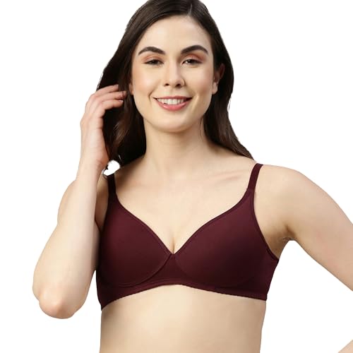 Image of Enamor A039 Perfect Coverage Cotton Plus Size T-Shirt Bra for Women- Padded and Wirefree