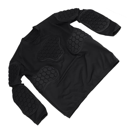 Bnineteenteam Camiseta de Portero de Manga Larga para Hombre, Camiseta con Armadura de Portero, Fibra de Poliuretano, Absorción de Impactos, Secado Rápido, Transpirable para Fútbol, ​​Baloncesto, (M)