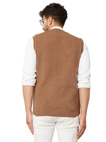 Image of Kvetoo V Neck Sleeveless Winter Wool Sweater for Men