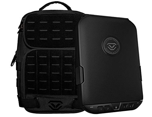 VAULTEK LifePod 2.0 Secure Waterproof Travel Case Rugged Electronic Lock Box Travel Organizer Portable Handgun Case with Backlit Keypad (TrekPack (Black LifePod 2.0 + SlingBag))