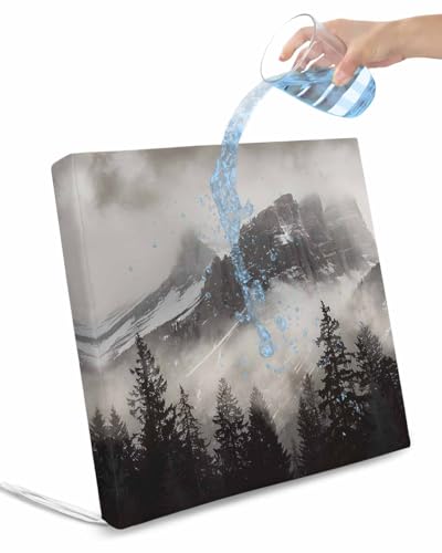 Hokiten Mountains Forest Outdoor Cushion Chair Cover Set of 2 - Waterproof Couch Seat Covers, Modern Nature Fog Landscape Patio Furniture Protector Cushions Slipcovers for Sofa/RV, 20