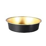 Behälter Konditorei - 215 Ml Ø Sup. 11,8 Cm Schwarz/Gold Aluminium - 100 Un.