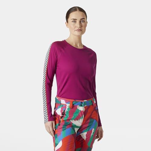 Helly Hansen Damen W Lifa Active Stripe Crew, Magenta 2.0, XS