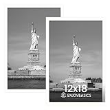 ENJOYBASICS 12x18 Picture Frame, Display for 12 x 18 Poster, Wall Gallery Photo Frames, White, 2 Pack