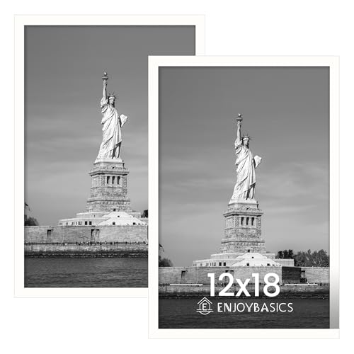 ENJOYBASICS 12x18 Picture Frame Wall Gallery Frames Set of 2 White