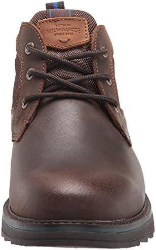 Nunn Bush Men's Luxor Plain Toe Chukka Boot with Comfort Gel and Memory Foam Ankle, Brown Crazy Horse, 8 X-Wide | Image 1
