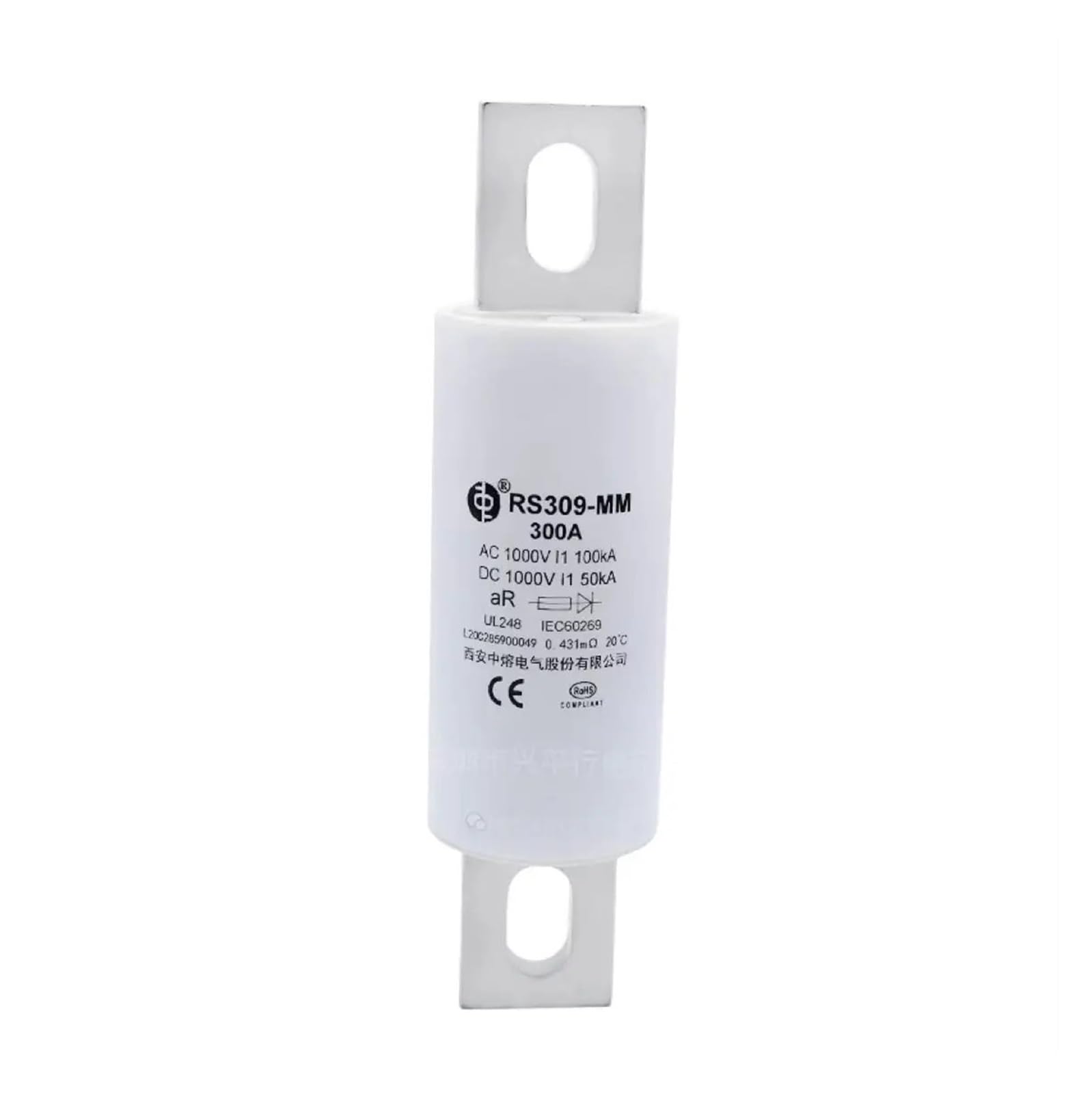 SFJSFIMQ RS309-MM 15A 35A 50A60A80A100A125A-150A-200A 250A 275A 300A 350A 400A 450A 500A 600A 700A 800A 1000VDC/VAC Fuse(RS309-MM-250A)