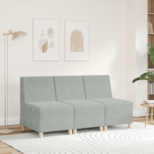Generisch Kangmusi 4108479 - Sillón (terciopelo, 55 cm), color gris claro