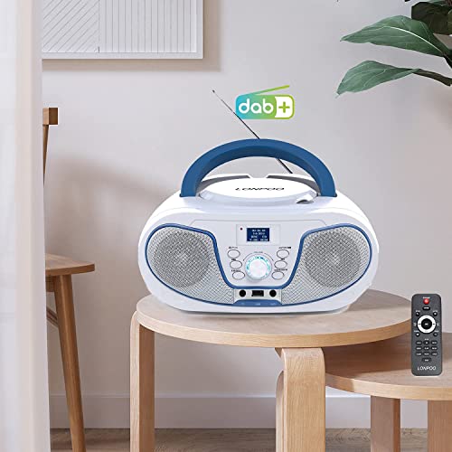 DAB+ Radio Boombox Tragbare CD Player - Bluetooth/UKW Radio/USB Eingang/AUX-IN, Fernbedienung, 2 x 2Watt RMS Stereo… - Image 5