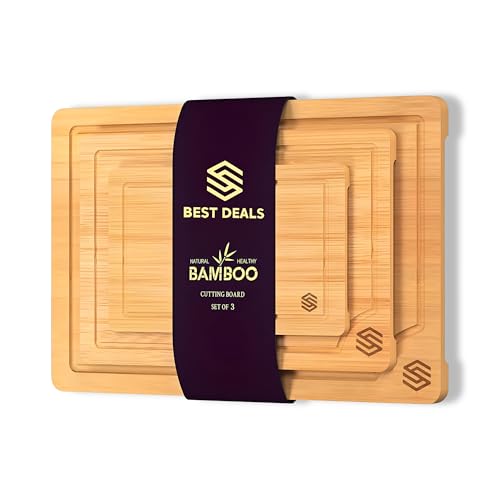 Set de 3 Tablas de Cortar de Bambú Rectangulares miniatura 1
