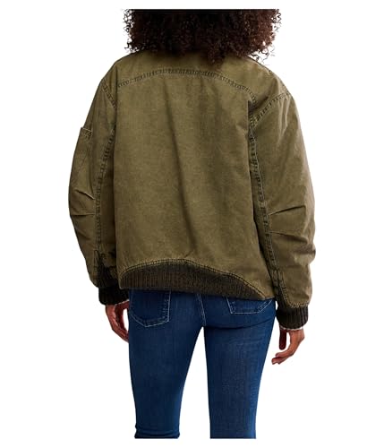 Free People Women's Jax Washed Bomber3