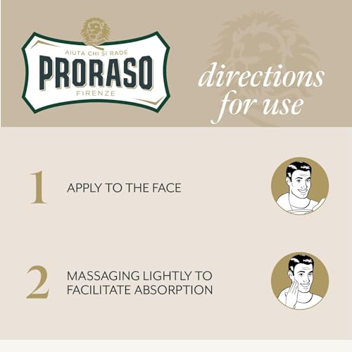 Proraso Aftershave Balm For Sensitive Skin, 100ml, Alcohol-Free Post Shave Balm with Oat and Green Tea Soothes and Protects Skin, Made in Italy, White - Image 4