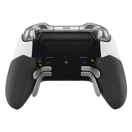 eXtremeRate Agarre de Goma para Xbox One Elite Accesorios Asa Izquierda Derecha Empuñadura Antideslizante Grip Mango de reemplazo Kit para Xbox One Elite Control-Modelo 1698 (Blanco) - imagen 5