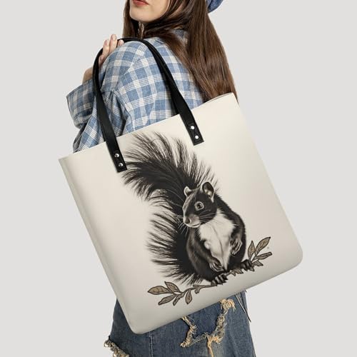 Sac à main pour le travail et les voyages en cuir souple SkunkTrendy - 2