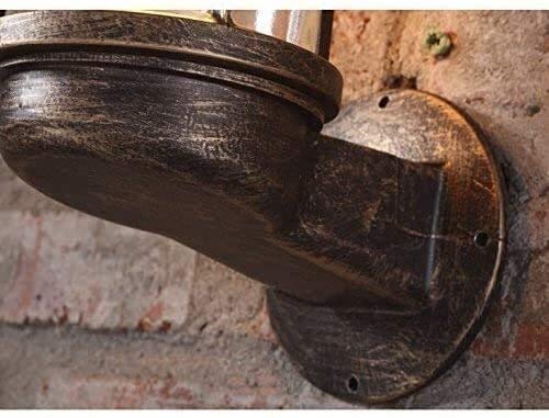 Luz de soporte de hierro forjado con acabado industrial náutico premium 3