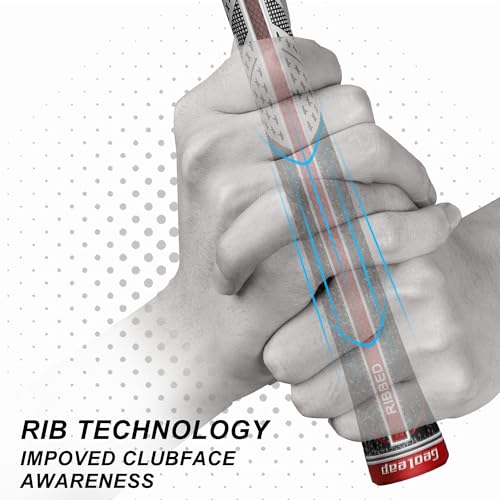 Geoleap Golf Grips Set of 13 - Grips with 15 Tapes and Repair Kits, High Feedback Back Rib Technology, All-Weather Performance, Cross Corded Rubber Technology (White-Classic, Midsize) - image 3
