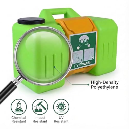 Image of 9Gallon Portable Eyewash Station Units - OSHA Approved Emergency Eye Wash Stations Wall Mounted,First Aid,Lasting for 15 Minutes