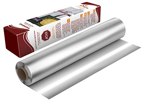 Firefly Craft Elastic Foil Silver Heat Transfer Vinyl | Metallic Silver HTV Vinyl | Silver Foil Iron On Vinyl for Cricut and Silhouette | 5 Feet by 12.25 Roll | Heat Press Vinyl for Shirts