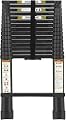 RIKADE Telescoping Ladder 20.3 ft & Attic Ladder, Heavy Duty Aluminum with Non-Slip Feet, 330 lb Capacity for RV, Attic, Loft & Multi-Surface Use, Black