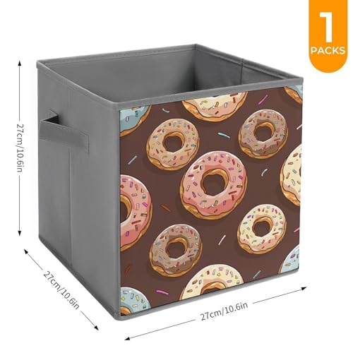 Organiseur de rangement pliable marron et bacs empilables en tissu