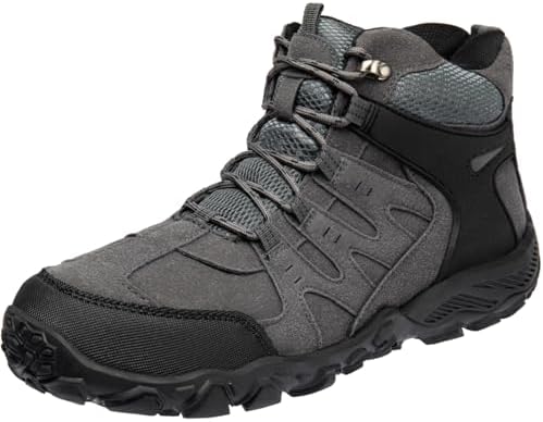 （09:30時点） [SOARHOPE] 登山靴 アウトドアシューズ レディース 登山用シューズ トレッキングシューズ 通気 防滑 大きいサイズ 軽 遠足 ウォーキング グレー 22.5cm