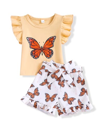Image of NZRVAWS Girl Clothes Toddler Girls Summer Outfit Heart Tank Top+Pink Shorts 2 Piece Clothing for Girl 1 2 3 4 5 6 7 T