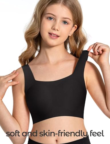 Deyllo Training Bra Removable Padded Bralette Seamless Wireless Comfortable Breathable Bra for 11 to 17 Year Old Teenagers2