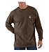 Carhartt Men's Workwear Pocket Long Sleeve T-Shirt Midweight Jersey Original Fit K126,Dark Brown,Medium