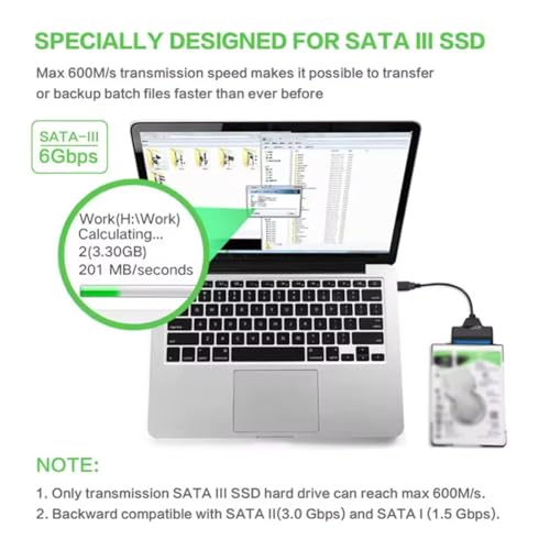 Cable SATA a USB Tipo-C USB 2.0 para disco duro 2.5" miniatura 4