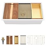 Talllor 30 Granite Composite Kitchen Sink - 30'x19' Undermount Granite Kitchen Sink Ledge...