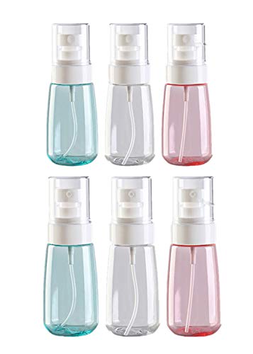 Preisvergleich Produktbild Reise Flaschen Set,Sprühflasche Transparente Feinen Nebel Sprühflasche Tragbares Reiseflaschen Set für Shampoos, Lotionen und Körperpflegeprodukte (6 STÜCKE * 60ml)